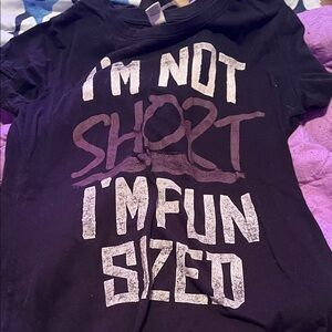 Purple Graphic Tee with Fun Slogan